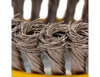  Щетка для УШМ, 125 мм, "Чашка", крученая нержавеющая проволока 0.5 мм, М14 Denzel, фото 6 