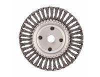  Щетка для УШМ, 200 мм, посадка 22.2 мм, плоская, крученая проволока 0.5 мм Сибртех, фото 2 