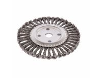  Щетка для УШМ, 200 мм, посадка 22.2 мм, плоская, крученая проволока 0.5 мм Сибртех, фото 3 