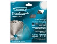  Диск алмазный, 180 х 22.2 мм, тонкий, сплошной (Jaguar), мокрая резка Gross, фото 5 