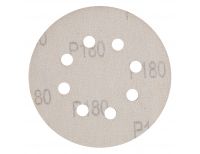  Круг абразивный на ворсовой подложке под "липучку", перфорированный, P 180, 125 мм, 5 шт Matrix, фото 2 