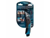  Нож ремонтно-монтажный, трехкомпонентная рукоятка, кнопочный автовыброс, возврат лезвия, 175 мм, 5 запасных лезвий Gross, фото 4 