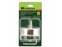  Сверло по керамической плитке и стеклу, 68 х 55 мм, шестигранный хвостовик, с центрующим сверлом Сибртех, фото 2 