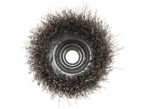  Щетка для УШМ, 75 мм, "Чашка", витая нержавеющая проволока 0.3 мм, М14 Denzel, фото 6 