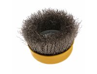  Щетка для УШМ, 75 мм, "Чашка", витая нержавеющая проволока 0.3 мм, М14 Denzel, фото 7 