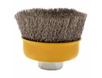  Щетка для УШМ, 75 мм, "Чашка", витая нержавеющая проволока 0.3 мм, М14 Denzel, фото 8 