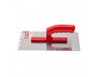  Гладилка стальная, 280 x 130 мм, зеркальная полировка, пластмастмассовая ручка, зуб 8 x 8 мм Matrix, фото 3 