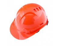  Каска защитная с храповым механизмом, Европласт, оранжевая Россия Сибртех, фото 3 