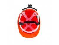  Каска защитная с храповым механизмом, Европласт, оранжевая Россия Сибртех, фото 4 