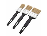  Набор кистей флейцевых 3 шт. (25 мм, 35 мм, 50 мм), натуральная щетина, пластиковая ручка Сибртех, фото 2 