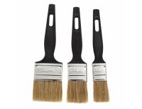  Набор кистей флейцевых 3 шт. (25 мм, 35 мм, 50 мм), натуральная щетина, пластиковая ручка Сибртех, фото 3 