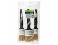  Набор кистей флейцевых 3 шт. (25 мм, 35 мм, 50 мм), натуральная щетина, пластиковая ручка Сибртех, фото 6 