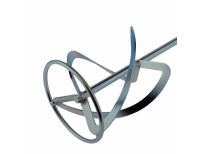  Насадка для миксера, для легких растворов, 160 х 590 мм, оцинкованная, хвостовик резьба М14 Сибртех, фото 3 