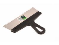  Шпатель из нержавеющей стали, 250 мм, зуб 4 х 4 мм, пластмассовая ручка Сибртех, фото 2 