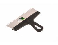  Шпатель из нержавеющей стали, 250 мм, зуб 6 х 6 мм, пластмассовая ручка Сибртех, фото 2 