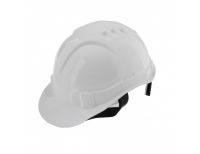  Каска защитная с храповым механизмом, Европласт, белая Россия Сибртех, фото 3 