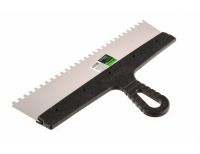  Шпатель из нержавеющей стали, 350 мм, зуб 6 х 6 мм, пластмассовая ручка Сибртех, фото 2 