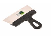  Шпатель из нержавеющей стали, 200 мм, зуб 4 х 4 мм, пластмассовая ручка Сибртех, фото 2 