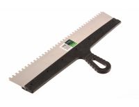  Шпатель из нержавеющей стали, 450 мм, зуб 6 х 6 мм, пластмассовая ручка Сибртех, фото 2 