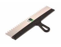  Шпатель из нержавеющей стали, 450 мм, зуб 8 х 8 мм, пластмассовая ручка Сибртех, фото 2 