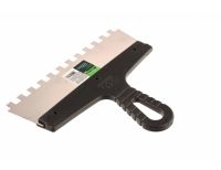  Шпатель из нержавеющей стали, 250 мм, зуб 10 х 10 мм, пластмассовая ручка Сибртех, фото 2 