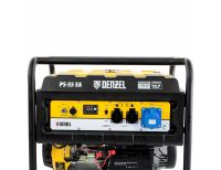  Генератор бензиновый PS 55 EA, 5.5 кВт, 230 В, 25 л, коннектор автоматики, электростартер Denzel, фото 4 