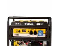 Генератор бензиновый PS 70 EA, 7.0 кВт, 230 В, 25 л, коннектор автоматики, электростартер Denzel, фото 4 