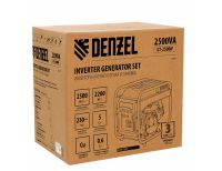  Генератор инверторный GT-2500iF, 2.5 кВт, 230 В, бак 5 л, открытый корпус, ручной старт Denzel, фото 16 