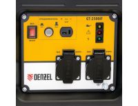  Генератор инверторный GT-2500iF, 2.5 кВт, 230 В, бак 5 л, открытый корпус, ручной старт Denzel, фото 8 
