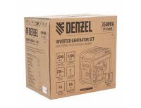  Генератор инверторный GT-3500iF, 3.5 кВт, 230 В, бак 5 л, открытый корпус, ручной старт Denzel, фото 17 