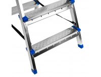  Стремянка двухсторонняя 4 ступени, сталь профиль, стальные ступени, Россия Сибртех, фото 3 