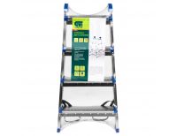  Стремянка двухсторонняя 4 ступени, сталь профиль, стальные ступени, Россия Сибртех, фото 7 