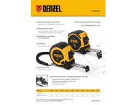  Рулетка 5м х 19мм, двухкомп. корпус, магнитный обрезиненный зацеп Denzel, фото 8 