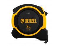  Рулетка 8м х 25мм, двухкомп. корпус, магнитный обрезиненный зацеп Denzel, фото 2 