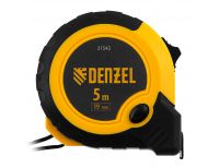  Рулетка 5м х 19мм, двухкомп. корпус, кнопка-пауза Denzel, фото 2 