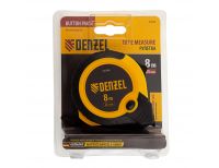  Рулетка 8м х 25мм, двухкомп. корпус, кнопка-пауза Denzel, фото 8 