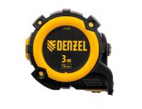  Рулетка 3м х 16мм, автоматич. фиксац., нейлон. покрытие, магнит. зацеп, двухстор. разметка Denzel, фото 3 