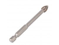  Сверло по керамической плитке 8 мм, крестовая пластина, шестигранный хвостовик Denzel, фото 3 