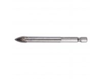  Сверло по керамической плитке 10 мм, крестовая пластина, шестигранный хвостовик Denzel, фото 2 