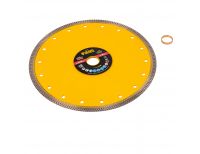  Диск алмазный отрезной 230 х 22,2мм, сплошной, супертонкий, горячий пресс, сухой/мокрый рез Denzel, фото 4 