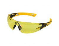  Очки защитные открытые, поликарбонатные, желтая линза, 2х комп.дужки Denzel, фото 3 
