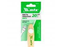  Кисть плоская "Евро" 3/4", смешанная щетина, деревянная ручка MTX, фото 4 