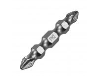  Бита двухсторонняя, PH2-PH2 х 45 мм, сталь S2, 10 шт. Denzel, фото 2 