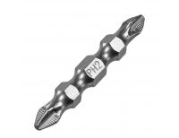  Бита двухсторонняя, PH2-PZ2 х 45 мм, сталь S2, 10 шт. Denzel, фото 2 