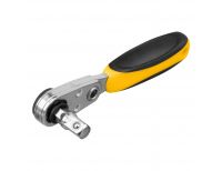  Ключ-трещотка для бит 1/4", 52 зуба, CrMo, адаптер для торцевых головок Denzel, фото 4 