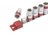  Набор торцевых головок 1/4", 6 гранные, CrV, 4-13мм, 10 штук Matrix, фото 3 