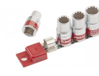  Набор универсальных торцевых головок 1/2", Spline, CrV, 10-22мм, 10 штук Matrix, фото 3 