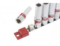  Набор удлиненных торцевых головок 1/4", 6 гранные, CrV, 4-13мм, 10 штук Matrix, фото 3 