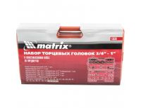  Набор торцевых головок 3/4"–1", головки 21 х 65 мм, 26 предметов, в пласт. боксе Matrix, фото 2 