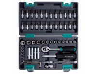  Набор инструментов, 1/4", CrV, пластиковый кейс 57 предметов Stels, фото 3 